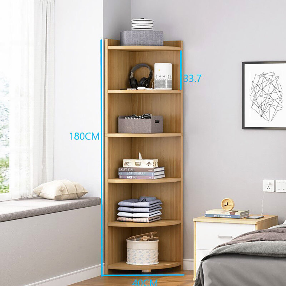 Renown 5 Tier Large & Stylish Wooden Corner Shelf Unit