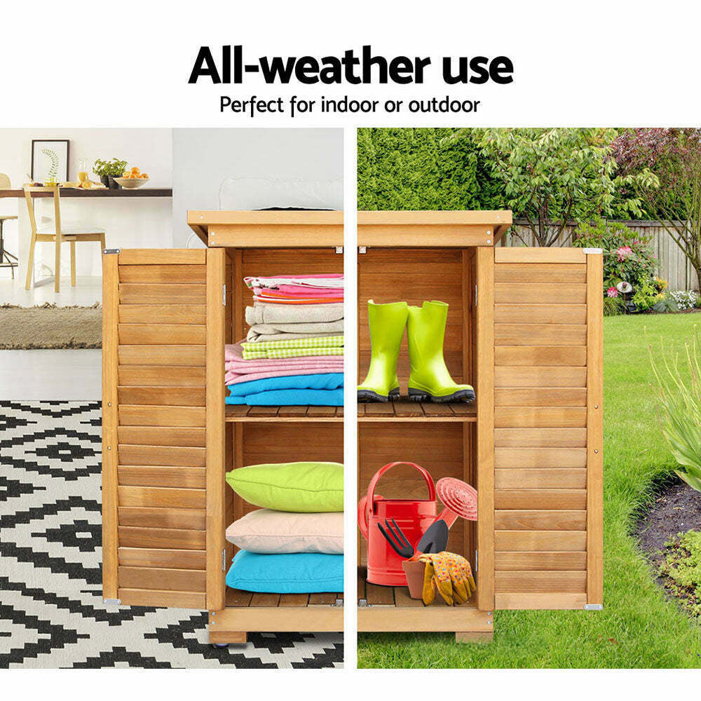 Garden Fir Wood Storage/Box Cabinet