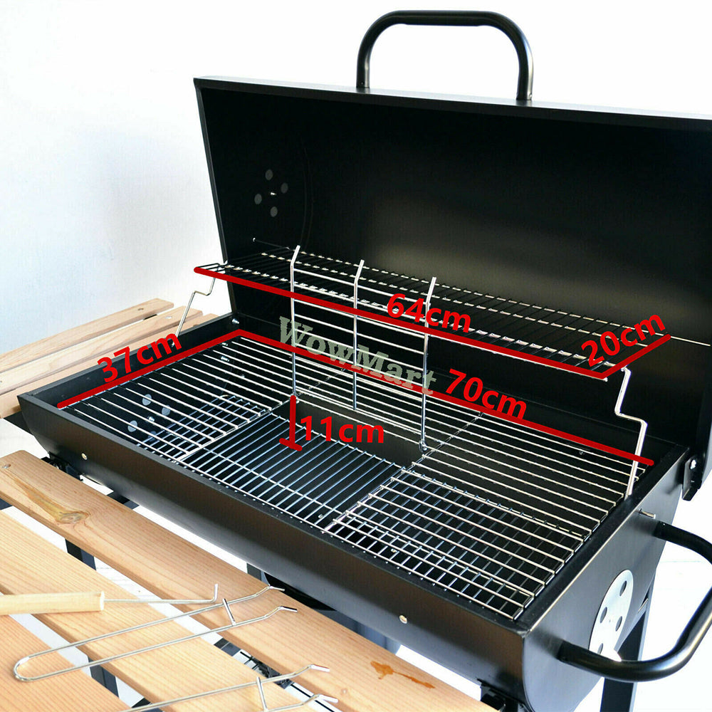 Amigo Chrome-Plated Big Charcoal BBQ w/Hood - 110 X 72 X 102cm