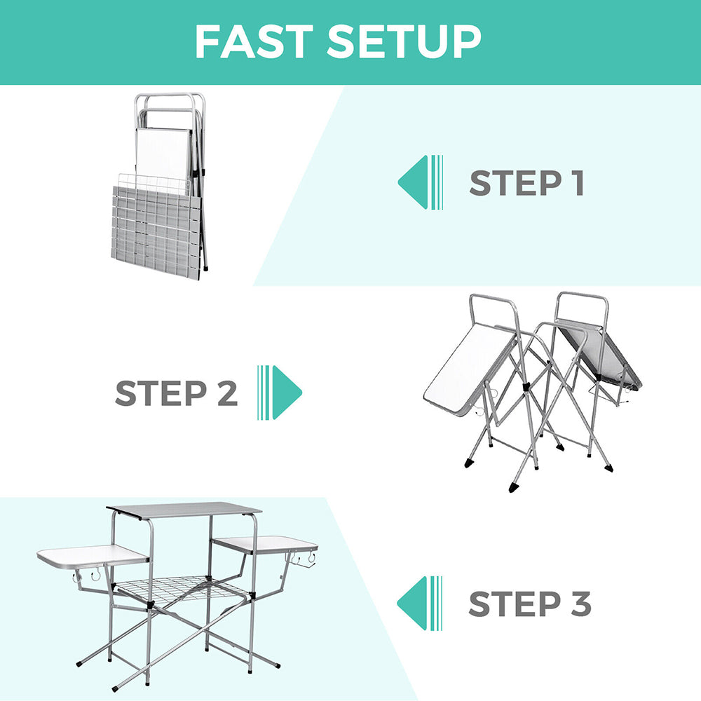 Foldable Camping Table/Grilling Stand Folding BBQ Table