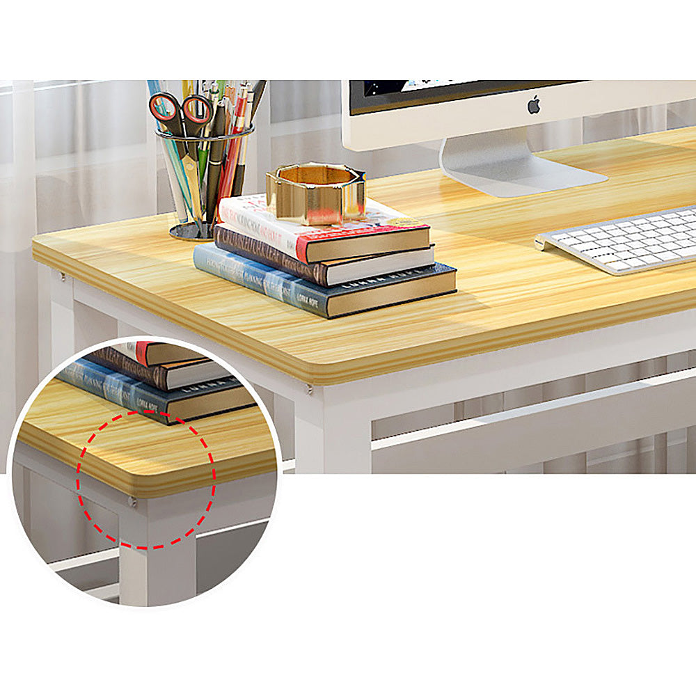 Home Office Large Computer Desk -Wood & Metal 3 Colours - Deluxe Home Delight