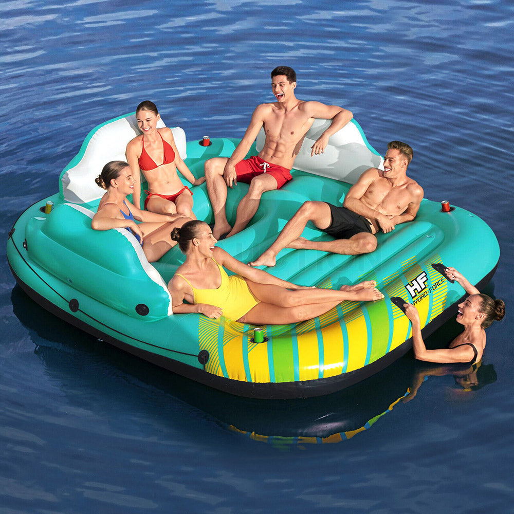 Sunny Days Inflatable Pool Lounge Island Float - up to 5 Adults