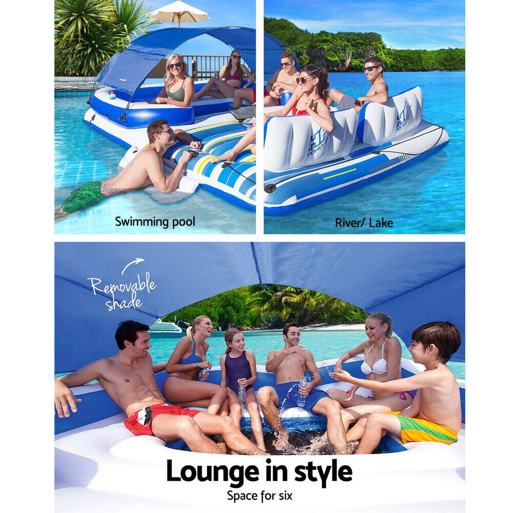 Tahiti Inflatable Float Island w/Shade - 6-person