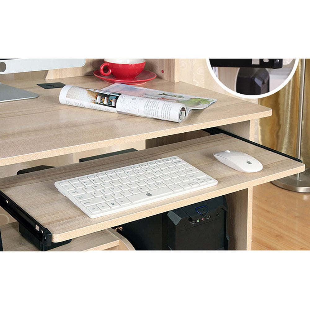 Achieve Executive Office Computer Desk w/Drawers, Cabinet, Shelves. 2 Cols