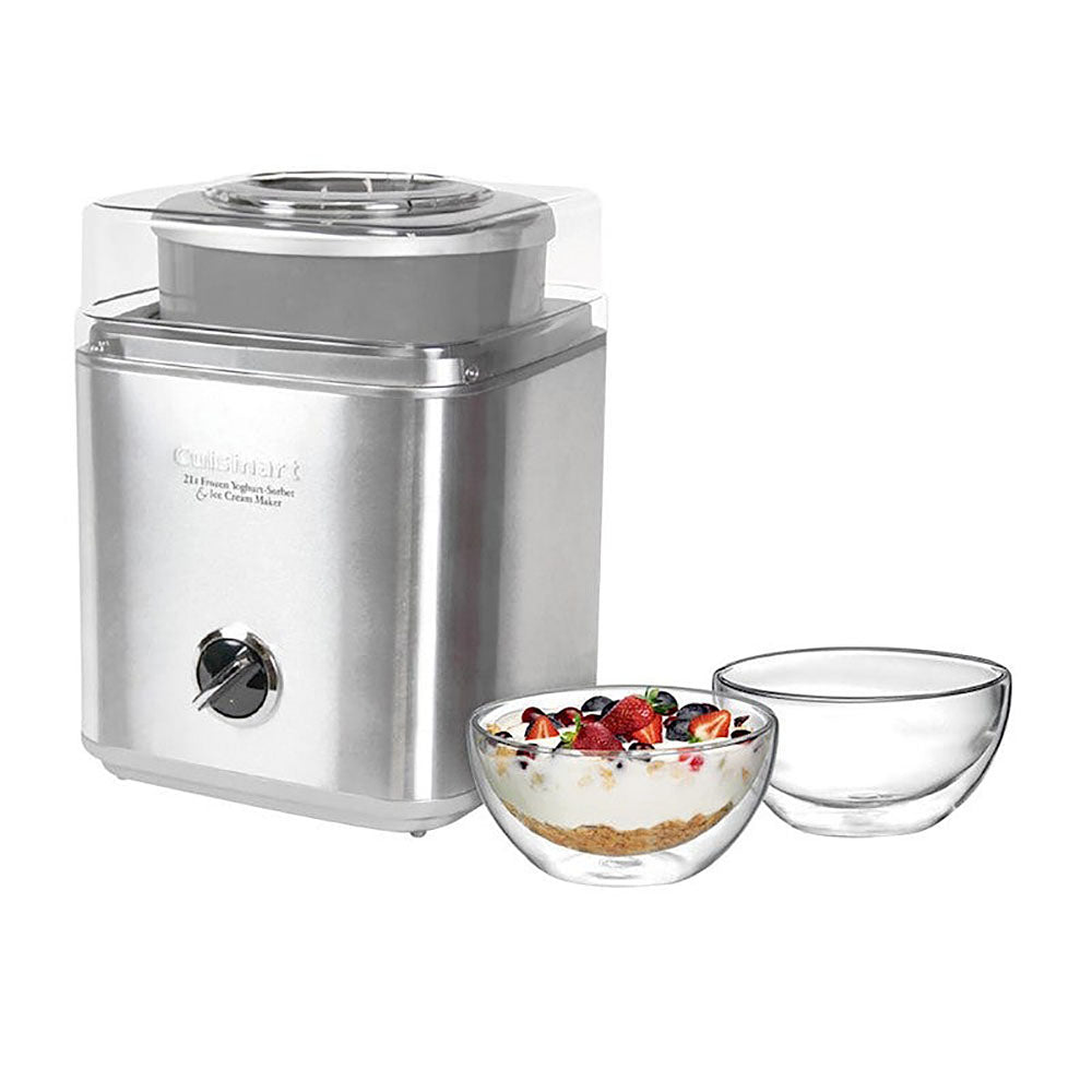 Deluxe Luxury Living 2L Ice Cream & Frozen Yoghurt Maker in Stainless Brushed