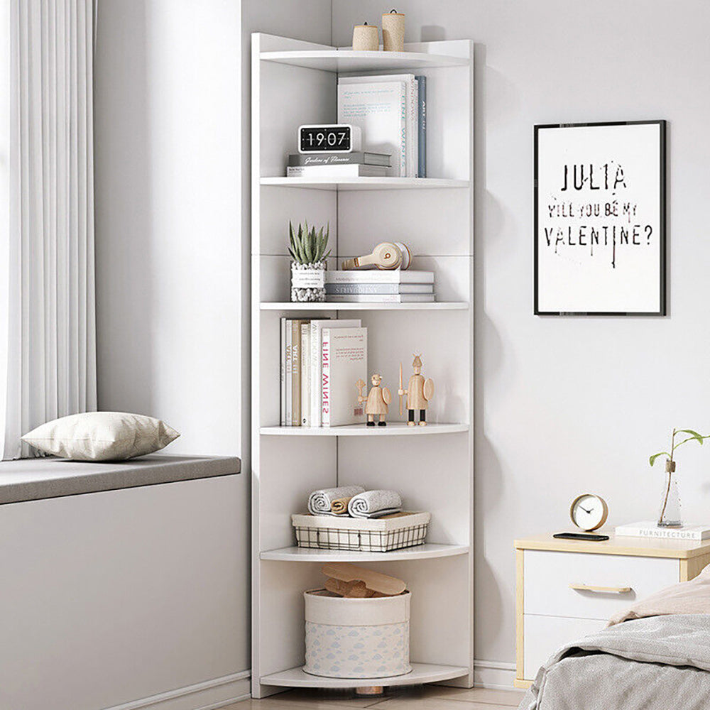 Renown 5 Tier Large & Stylish Wooden Corner Shelf Unit