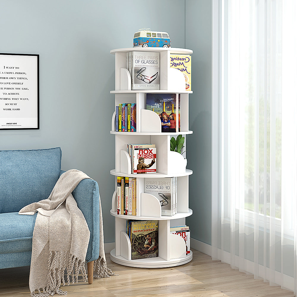 Avanta 360-degree Rotating 3, 4 & 5 Tier Display Shelf/Bookcases