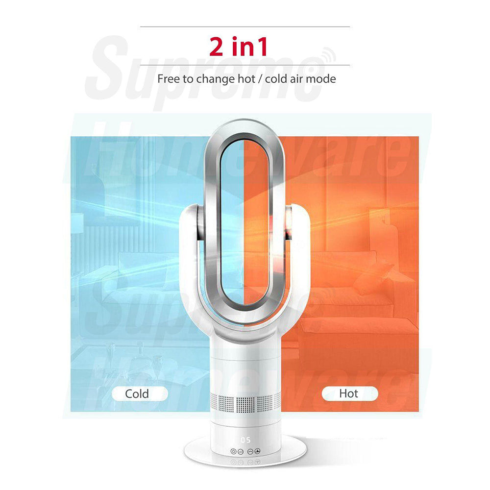 Savante Warm & Cool Bladeless Fan w/Remote Control & 9h Timer