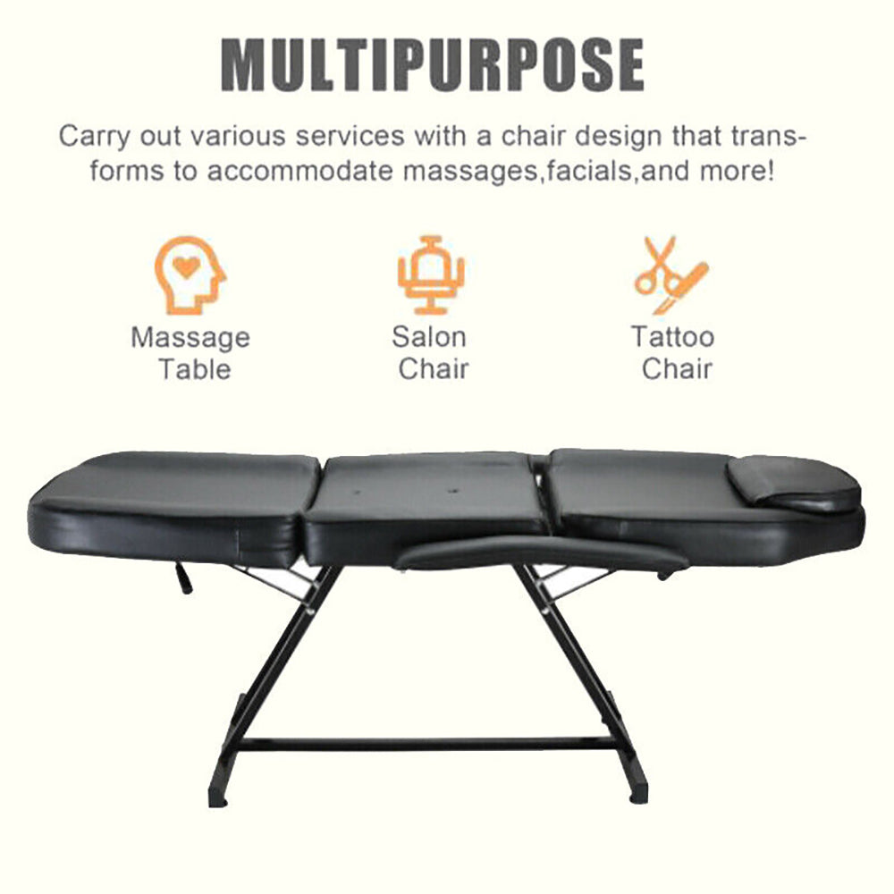 Massage Table/Beauty Bed w/Chair - 3 Fold w/Stool