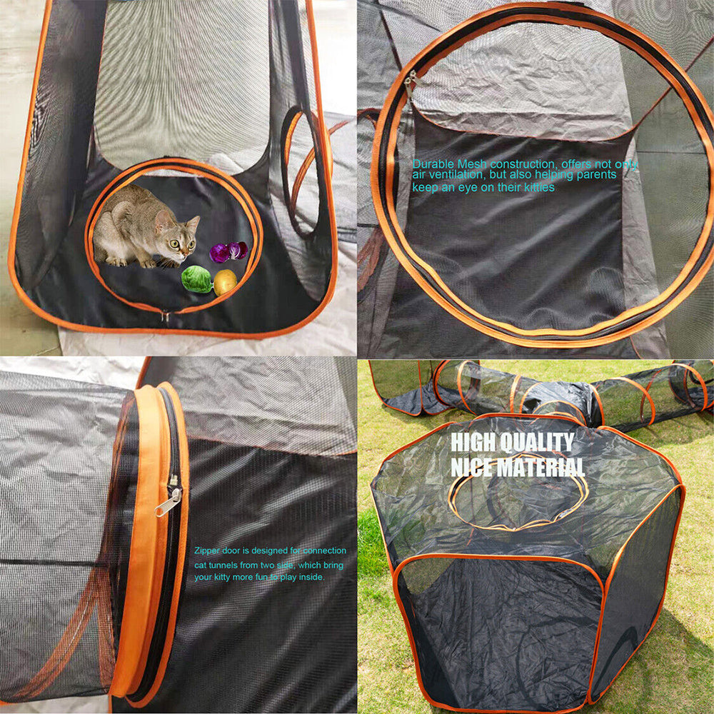 DoggyWorldPortable Pop Up Pet/Cat Playpen/Tent Tunnel