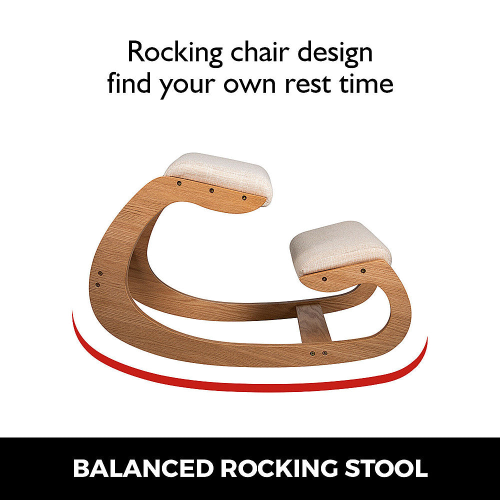 FitHealthy Ergonomic Wood Kneeling Chair W/ Cushion