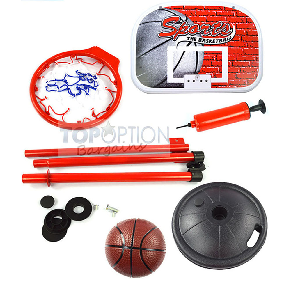 Kids Portable Adjustable Junior Basketball Hoop Set - 1.6m