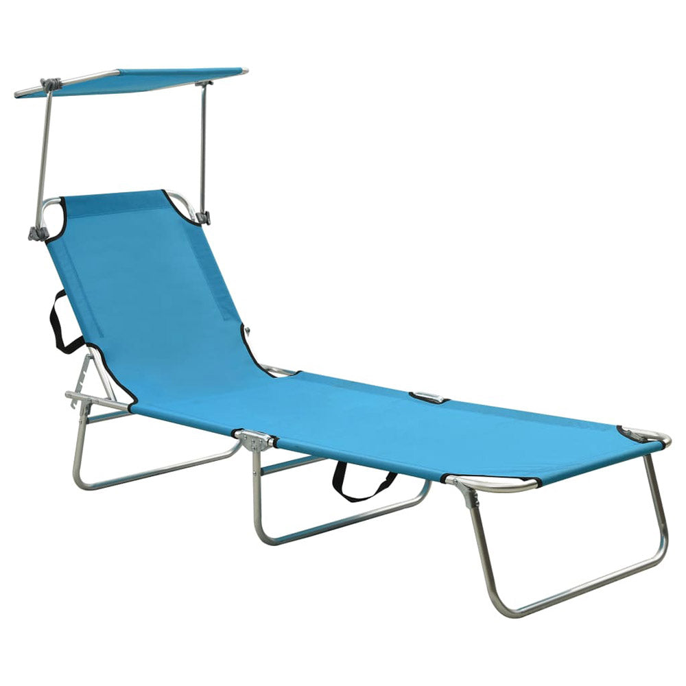 Brava! Folding Sun Lounger with Canopy - 6 Colours