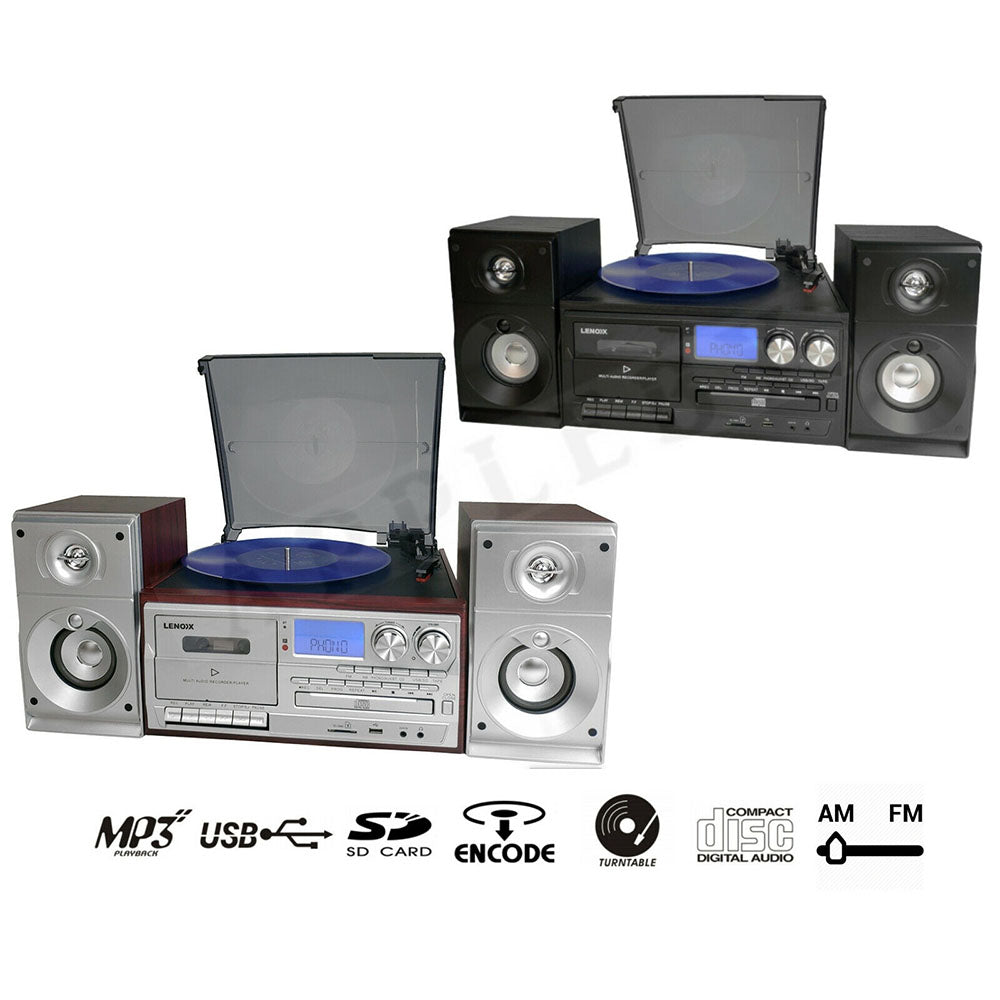 LivingLife Complete Home Entertainment Hi Fi System - Turntable,. CD Player, MP3, Speakers, Earphones