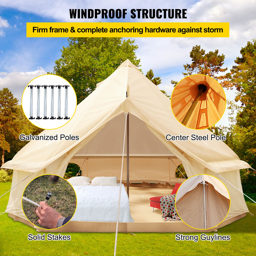 All-Year-Round Glamping Tent:/Yurt : 4M, 5M, 6M