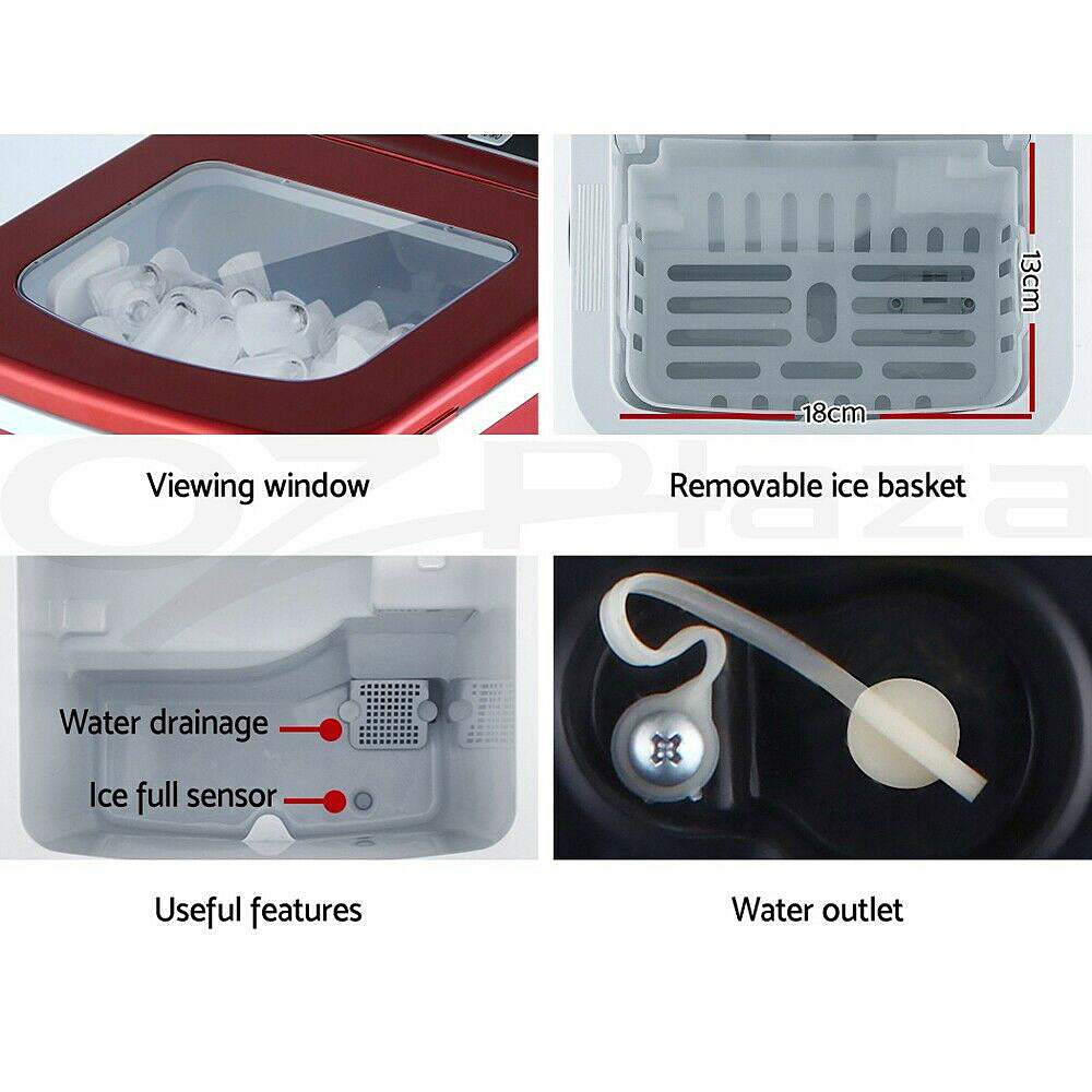 2L FreshLiving Portable Ice Maker Machine