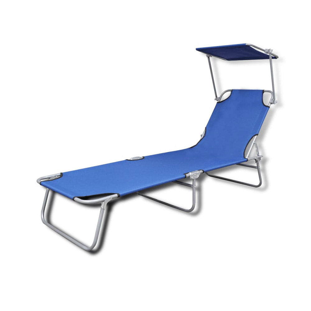 Brava! Folding Sun Lounger with Canopy - 6 Colours