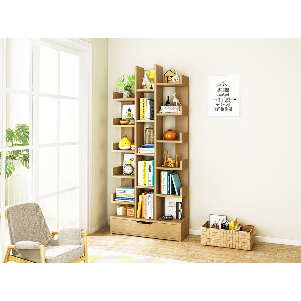 Adrina 18-Shelf Bookcase & Display Cabinet w/Multiple Storage