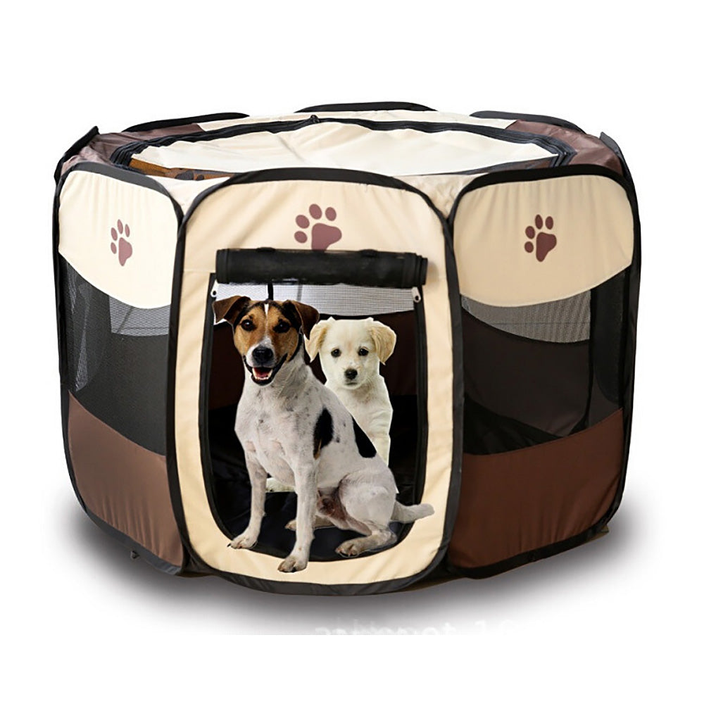 Pet/Dog/Cat Portable Foldable Playpen & Carrier - 2 Sizes - Deluxe Home Delight