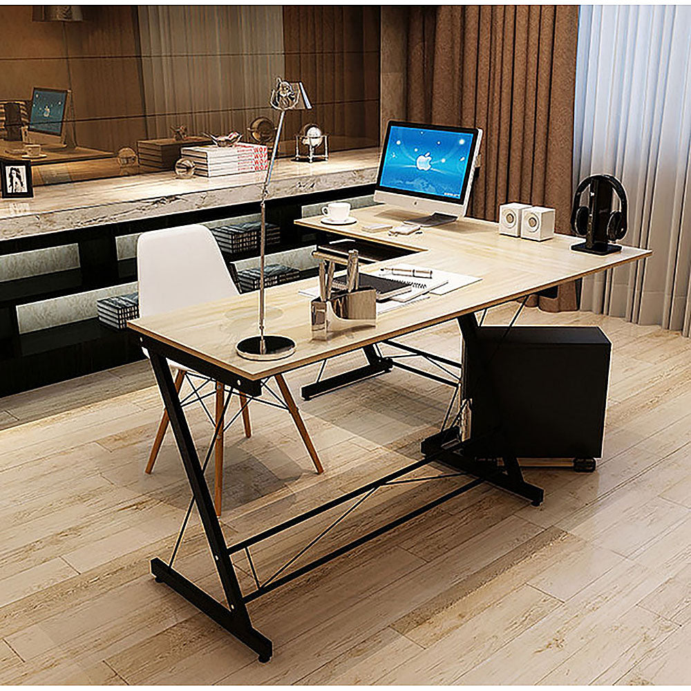 Freedom Corner Computer Desk - Double Workstation - 3 Cols - Deluxe Home Delight