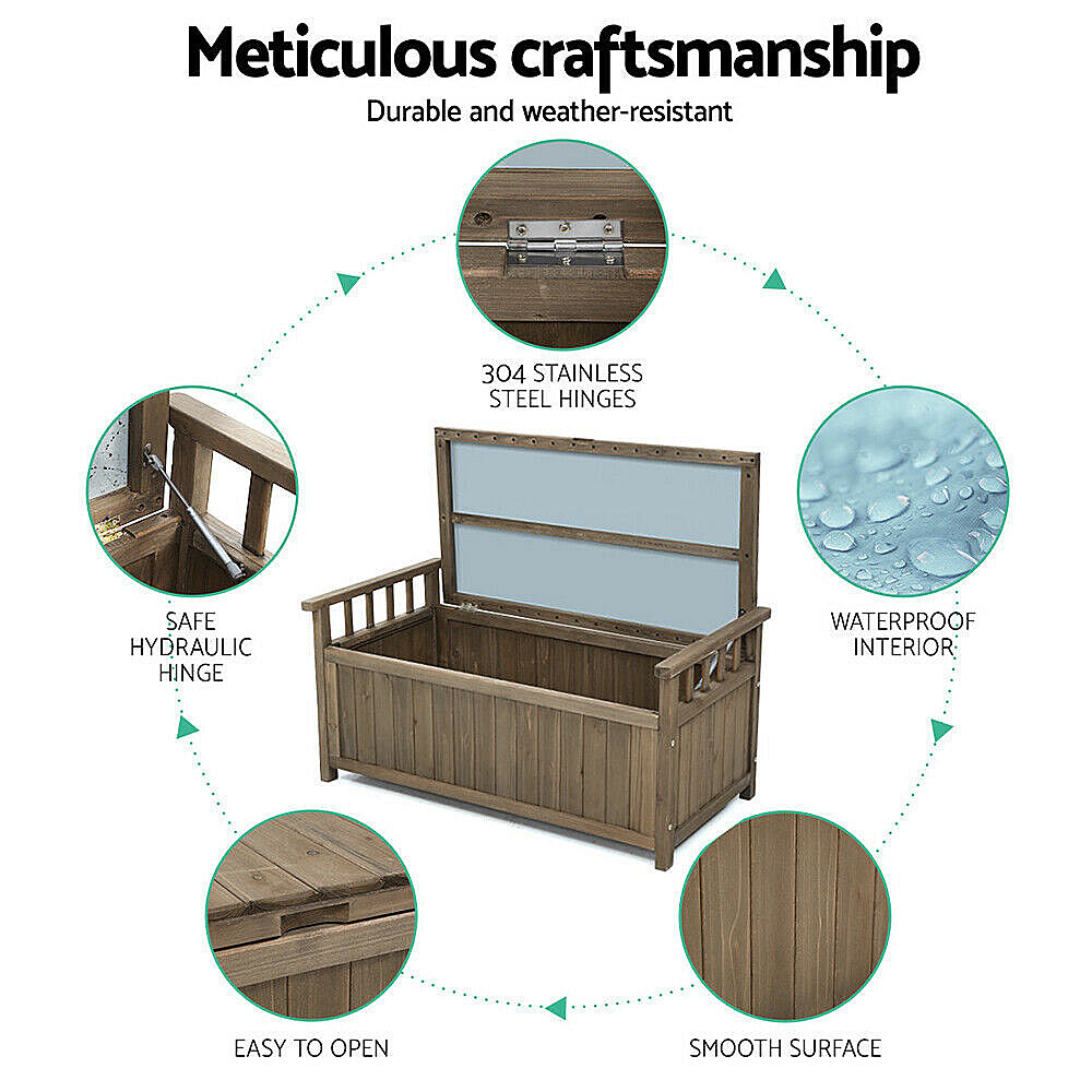 Outdoor Storage Box/Wooden Garden Bench