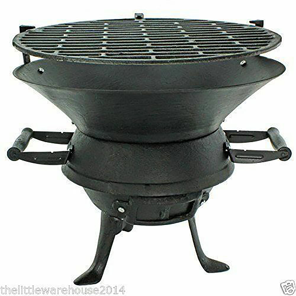 Sunset Cast Iron Camping Fire Pit & Cooking Stove