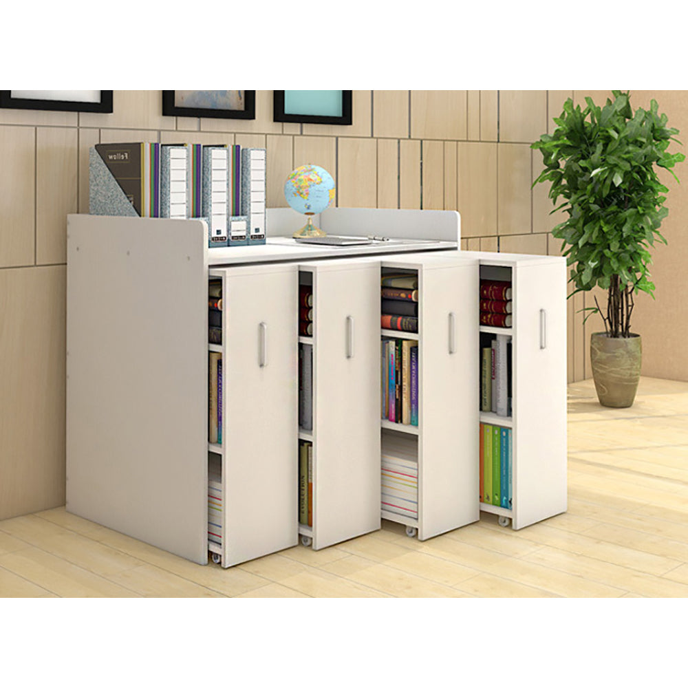 Vivida Vertical Cabinet/Filing-Shelving System 4-Drawers in Natural Oak or White - Deluxe Home Delight