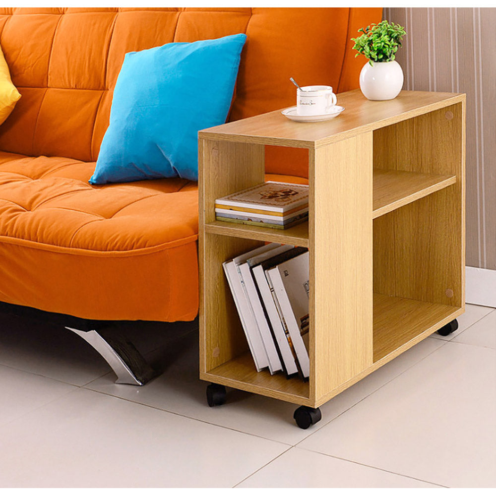 Performer Side Table w/4 Shelves & Casters - 3 cols