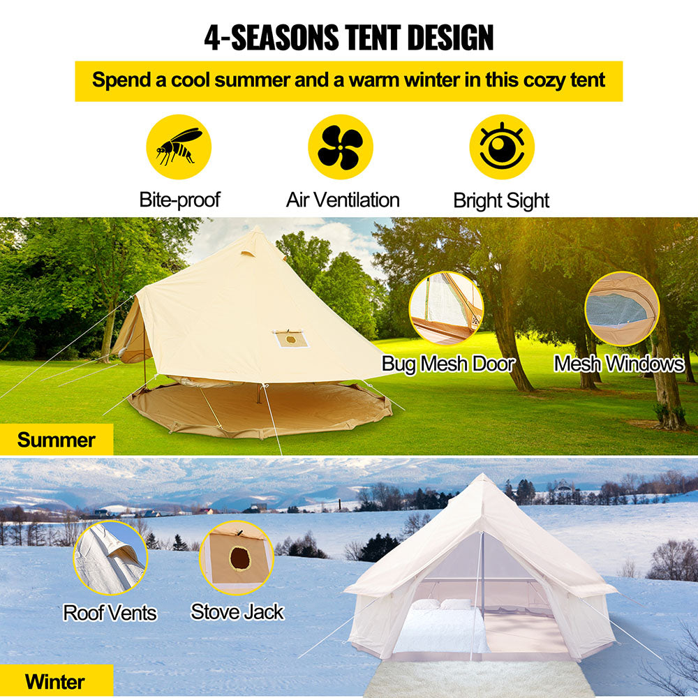 All-Year-Round Glamping Tent:/Yurt : 4M, 5M, 6M