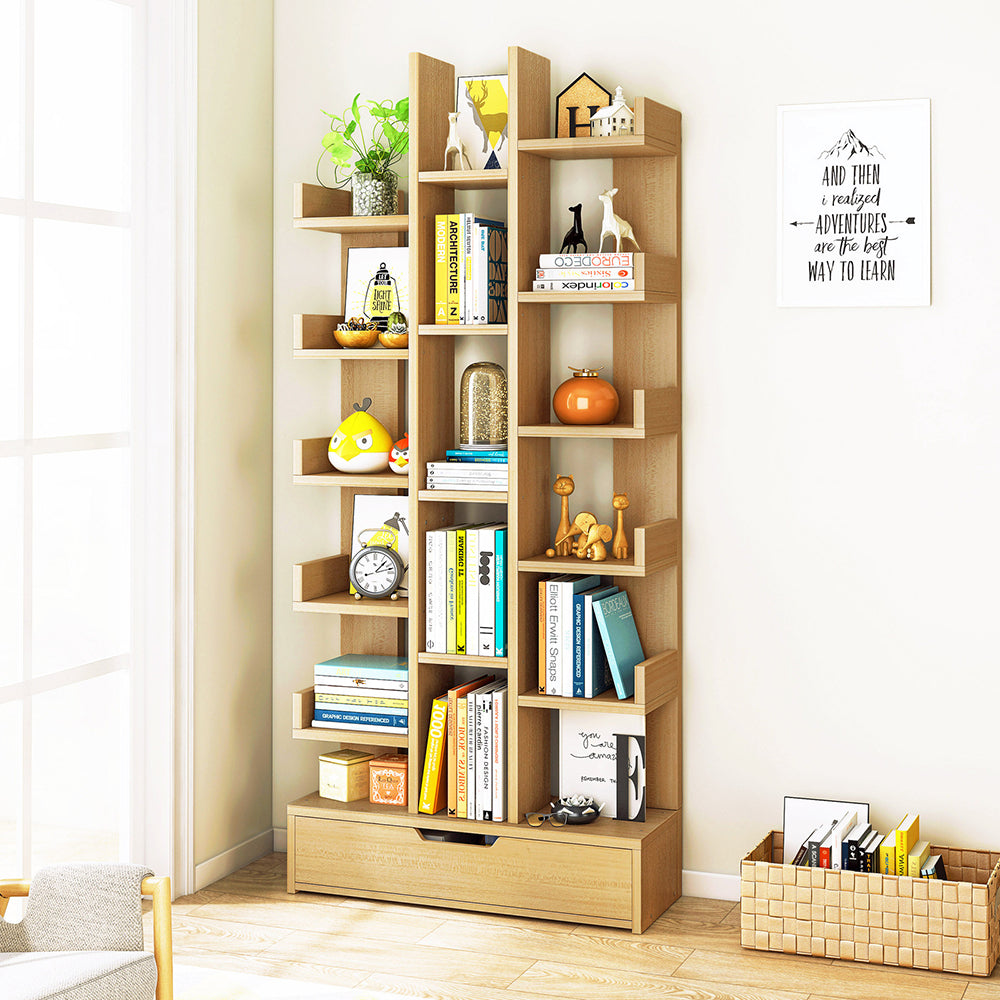 Adrina 18-Shelf Bookcase & Display Cabinet w/Multiple Storage