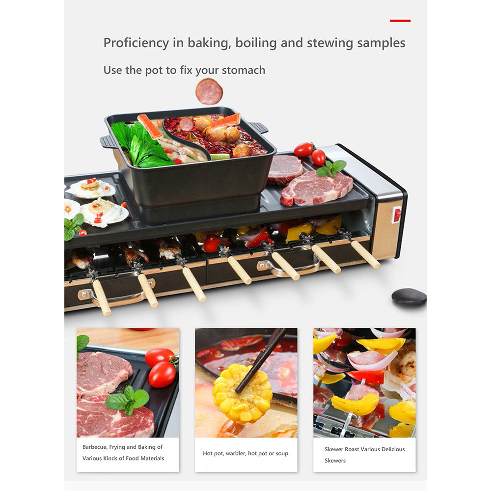 Electric 2 in 1 Skewer Grill and Hotpot