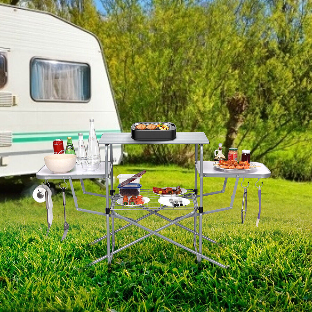 Foldable Camping Table/Grilling Stand Folding BBQ Table