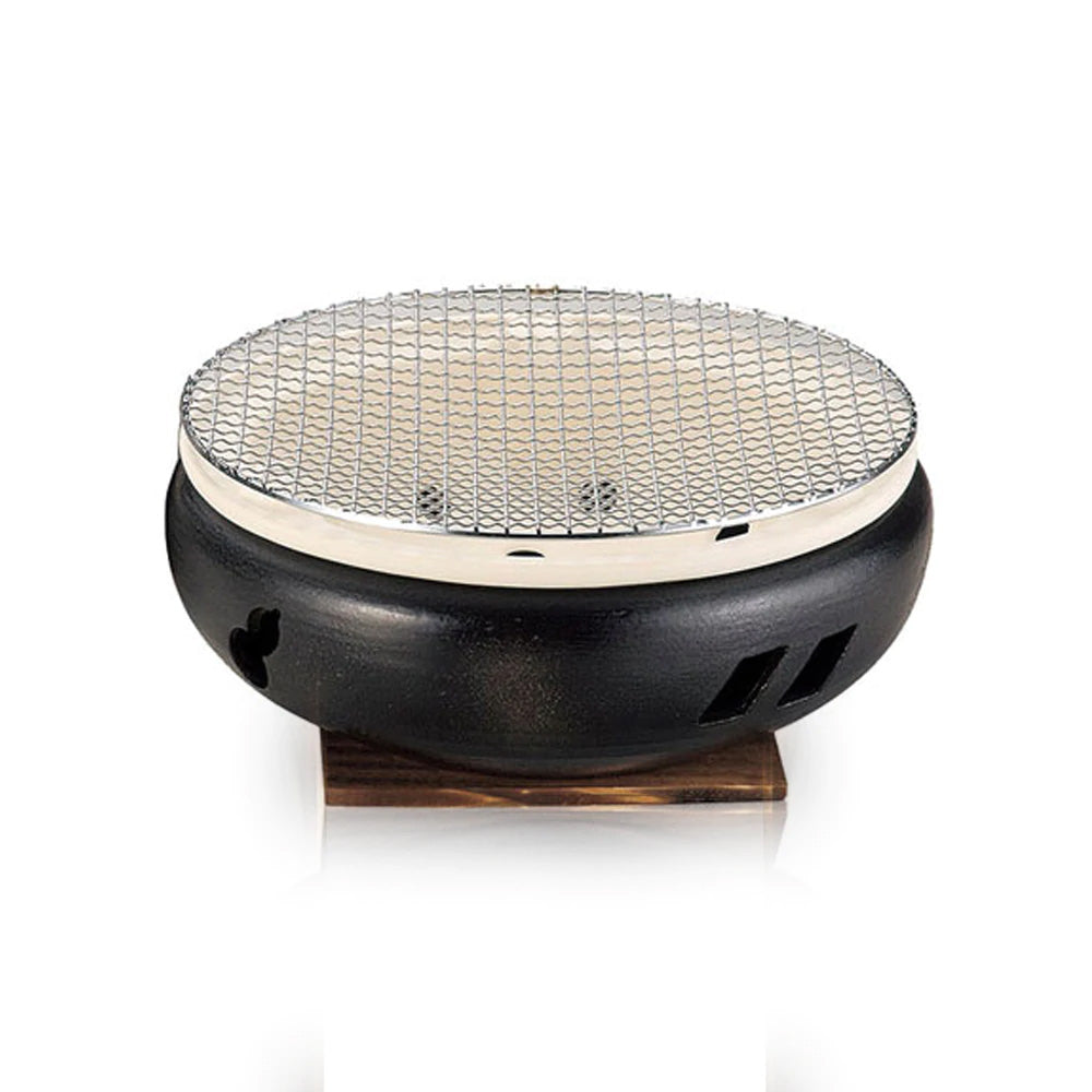 Traditional Donabe Konro Grill - Made in Japan - Khaki or Dark Brown