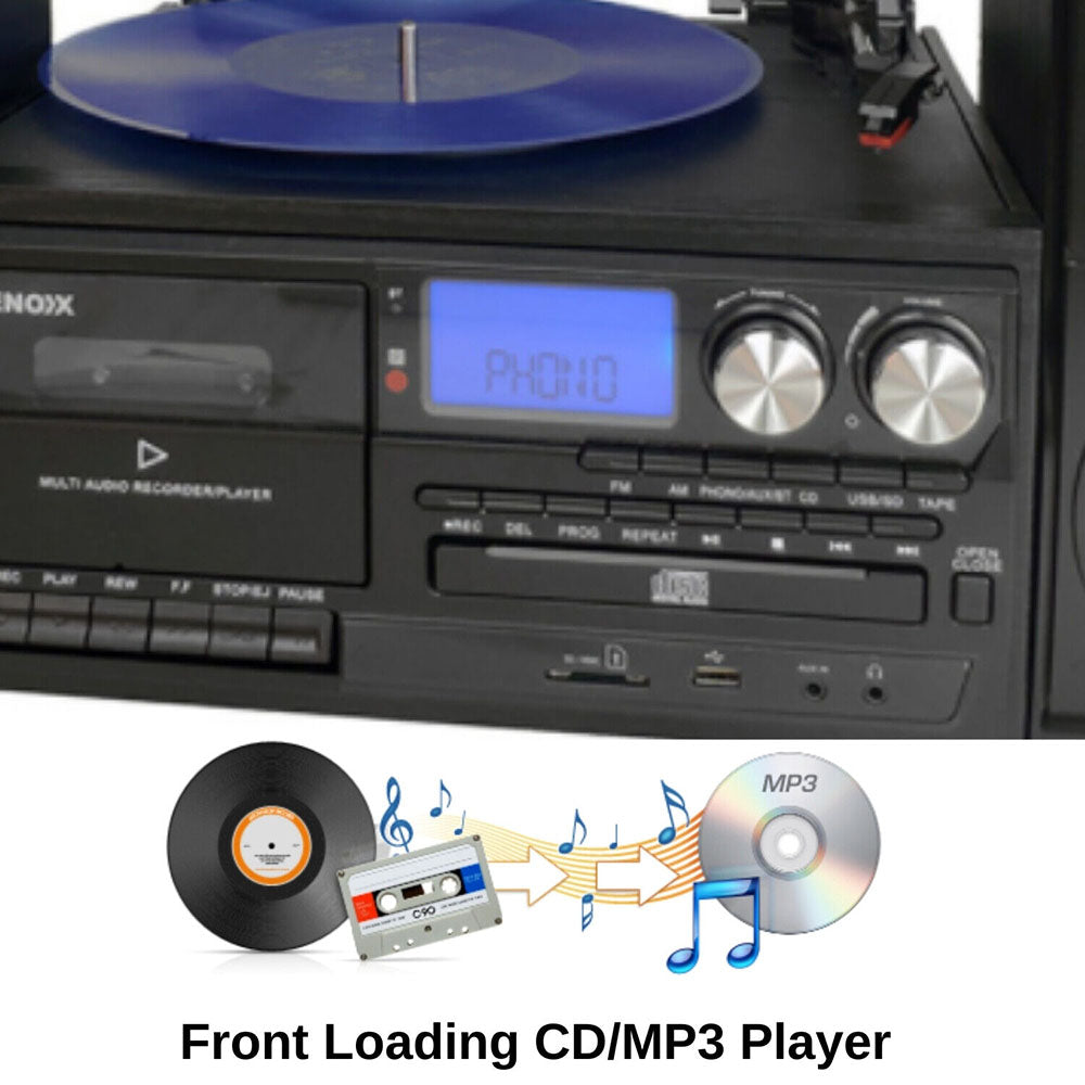 LivingLife Complete Home Entertainment Hi Fi System - Turntable,. CD Player, MP3, Speakers, Earphones