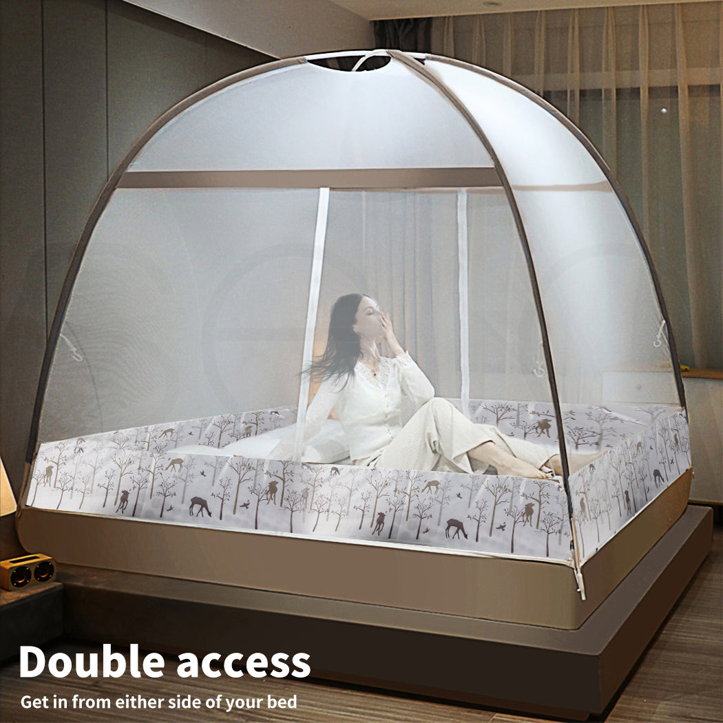 DreamLiving Mosquito Net Canopy/Dome w/Zipper & Storage Bag