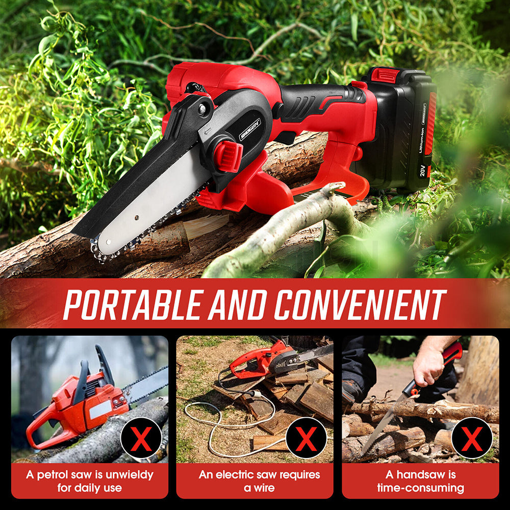 2 In 1 Cordless Electric Chainsaw w/Telescopic 1.78m Pole