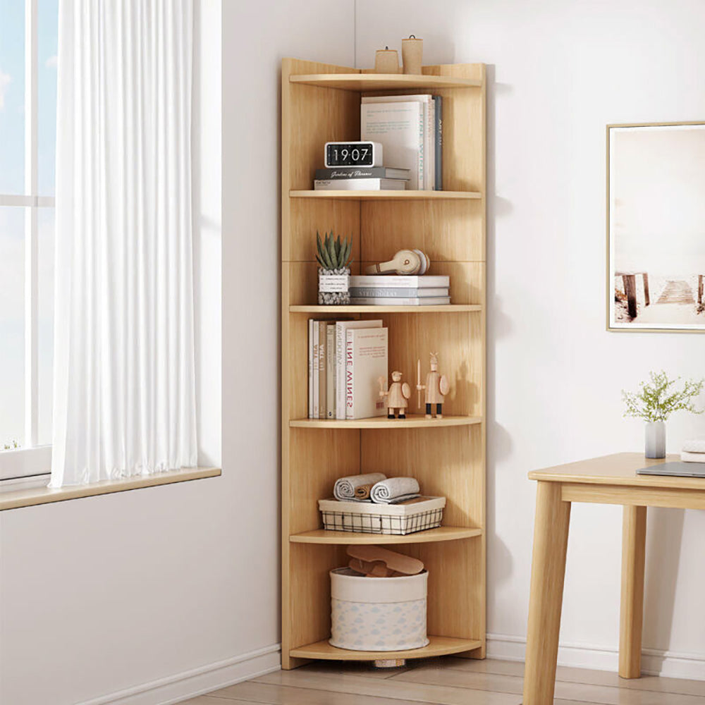 Renown 5 Tier Large & Stylish Wooden Corner Shelf Unit