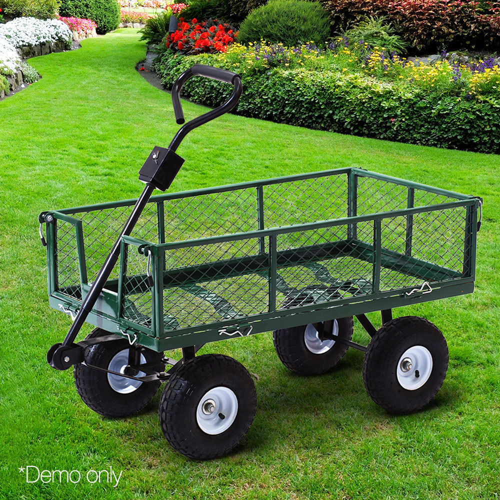 Steel Mesh Garden Steel Cart - transport and storage - Deluxe Home Delight