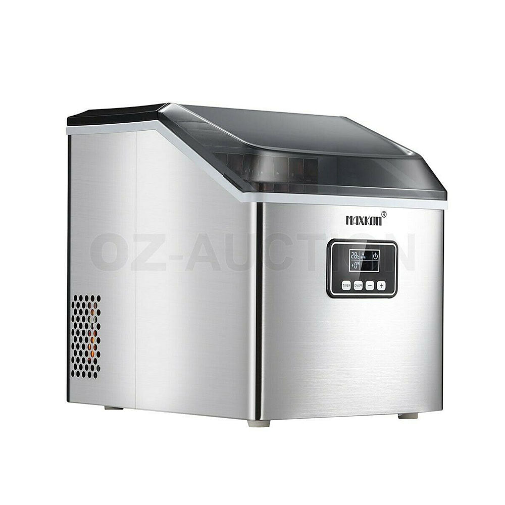 Mega 17 Kg Home Countertop Ice Maker. Stainless Steel