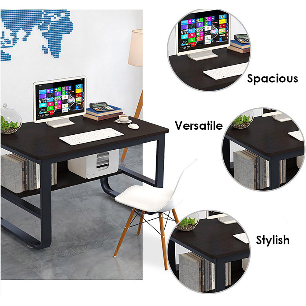 Motif  Wood & Metal Computer Desk with Shelf - 2 Sizes/3 Cols