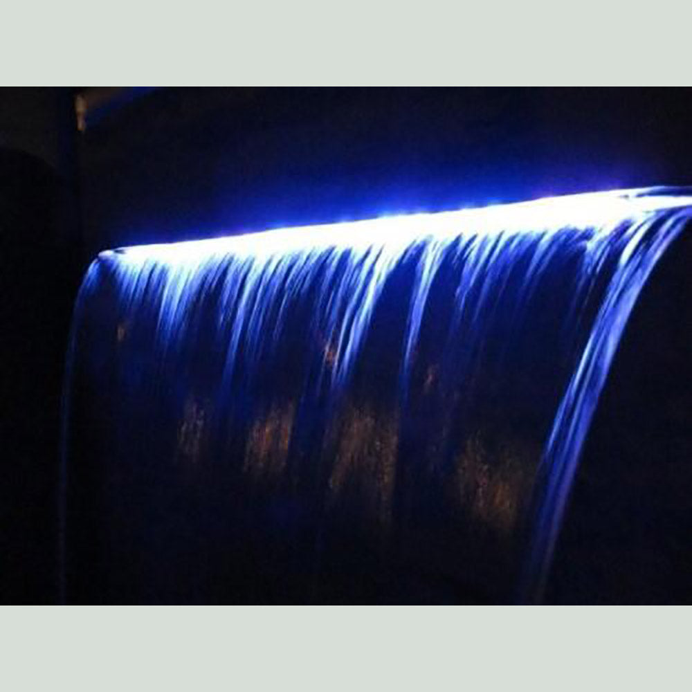 Vitalia Stainless Steel Pool Waterfall/Spillway 5 Sizes w or w/o LED