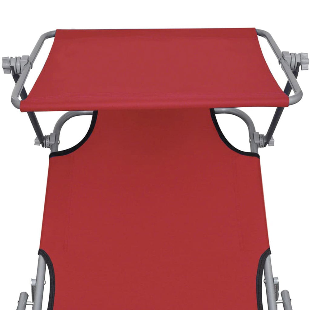 Brava! Folding Sun Lounger with Canopy - 6 Colours