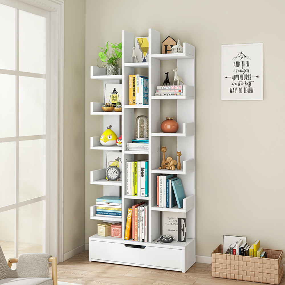 Adrina 18-Shelf Bookcase & Display Cabinet w/Multiple Storage