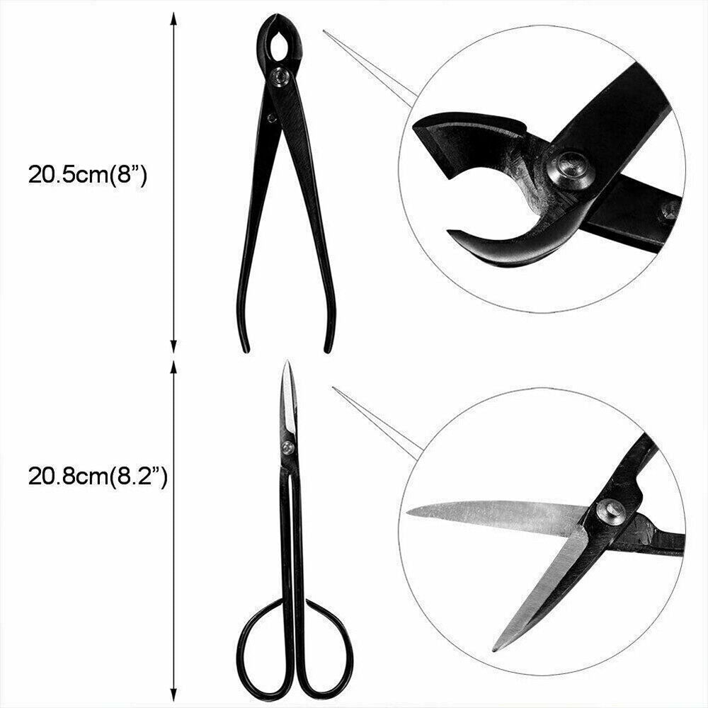 Garden Bonsai Tool Kit (16 pcs) : Carbon Steel, Nylon Case