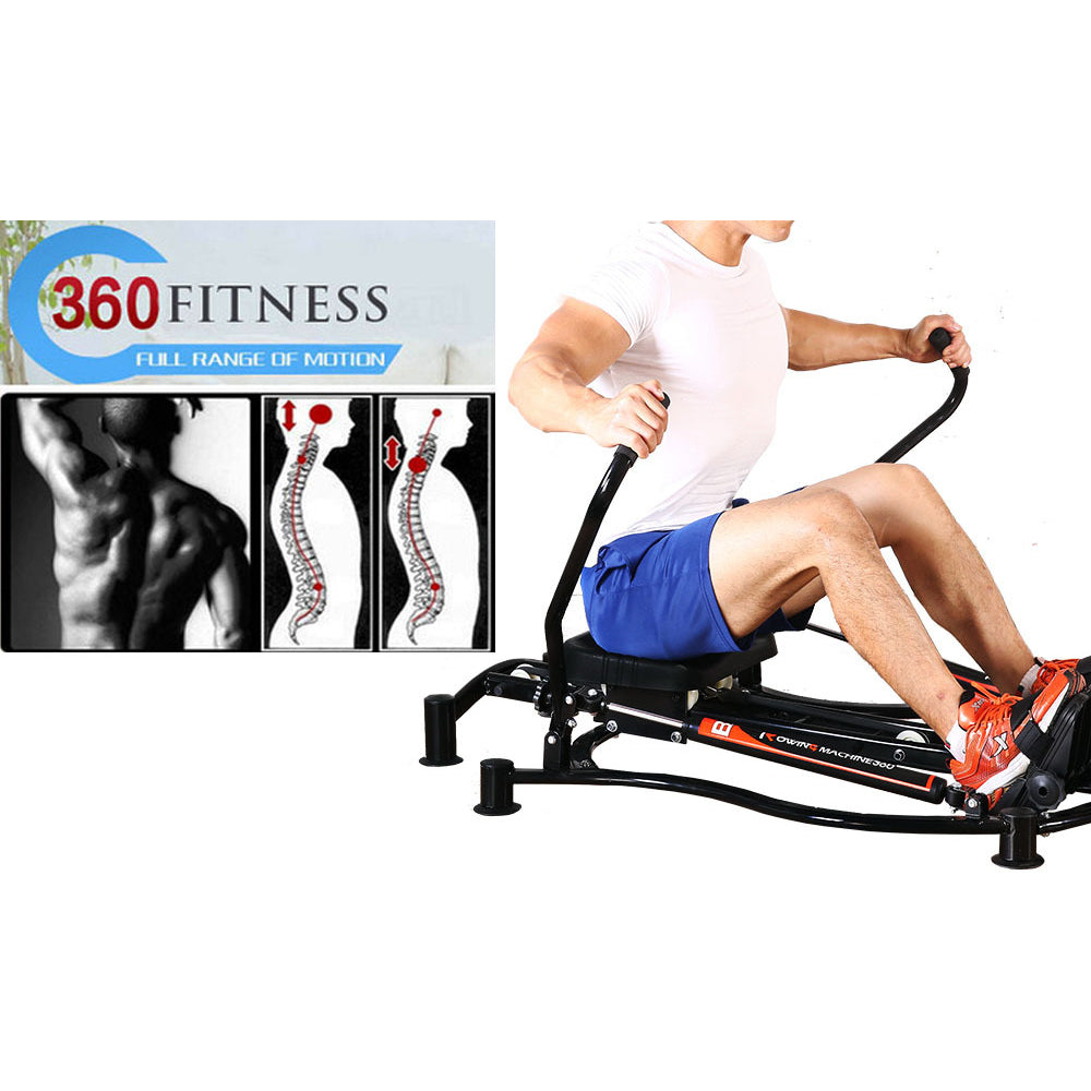 OOS FitFree Total Fitness Rowing Machine - Deluxe Home Delight