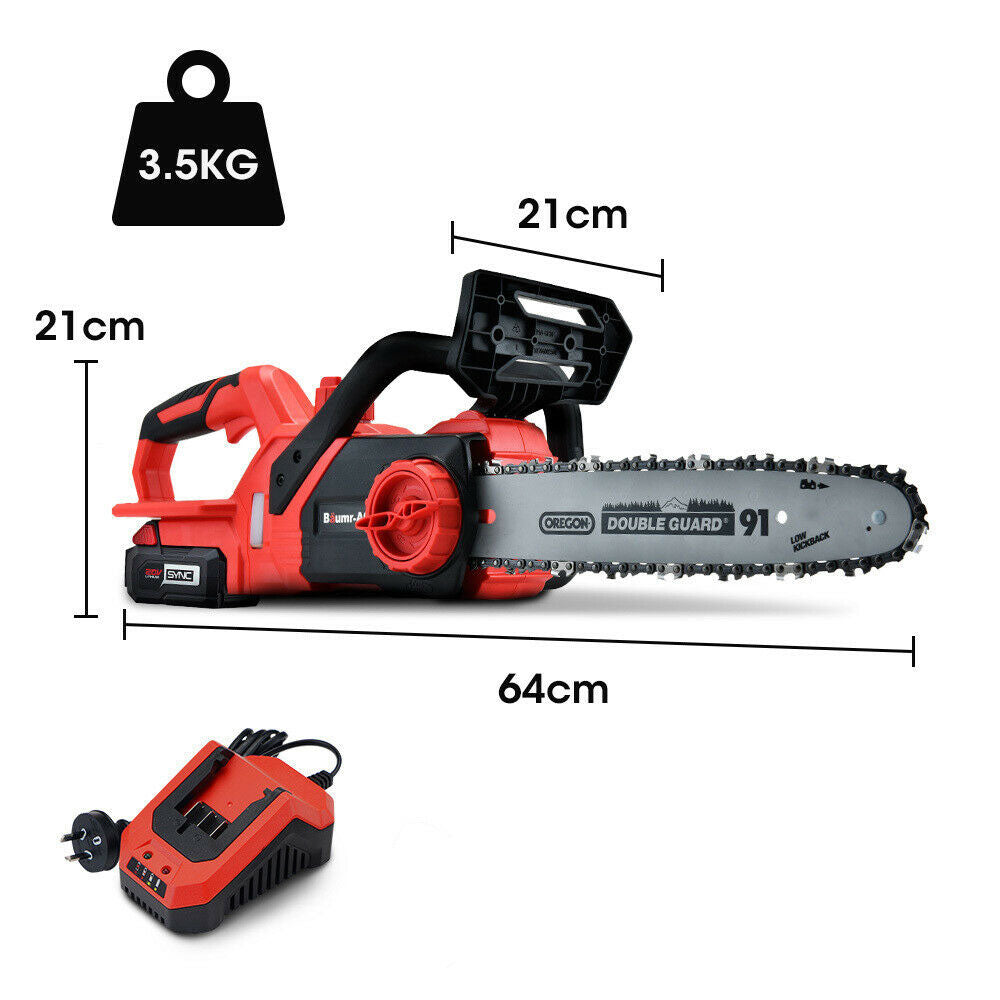 Primo 20V 10" Cordless Chainsaw Lithium-Ion Electric Pruner Oregon Garden