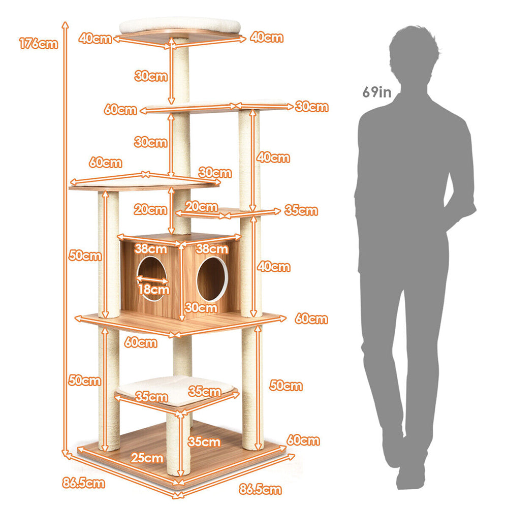 Kitty Love Cat Tree Scratcher & Activity Centre/Condo