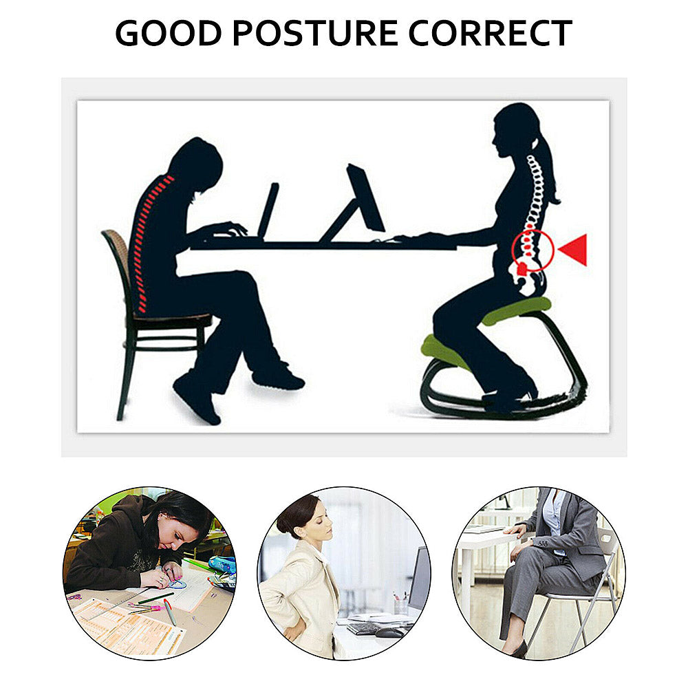 FitHealthy Ergonomic Wood Kneeling Chair W/ Cushion