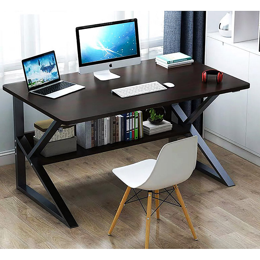 Motif  Wood & Metal Computer Desk with Shelf - 2 Sizes/3 Cols