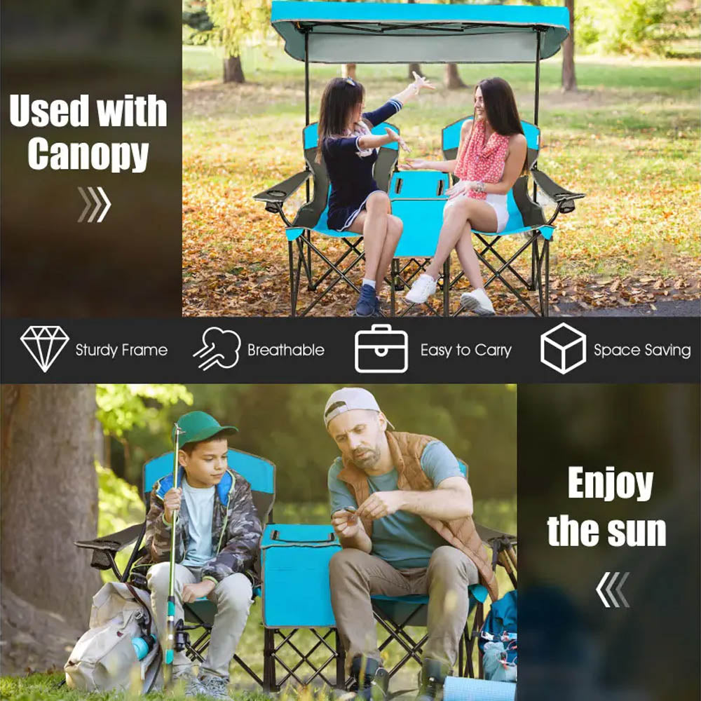 SunnyLife Outdoor Camping & Beach Chair w/Sun Shade/Canopy & Carry Bag